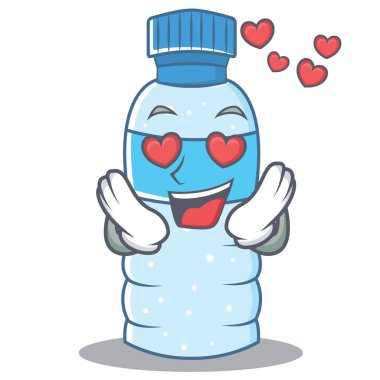Aşk şişe karakter karikatür tarzı
