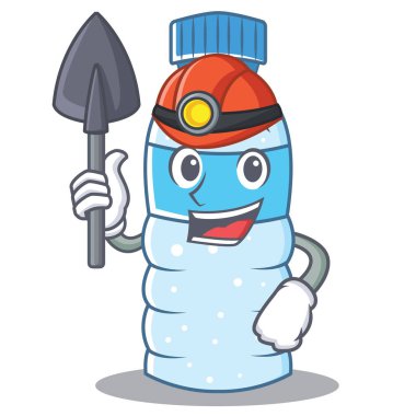 Madenci şişe karakter karikatür tarzı