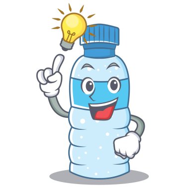 Bir fikir şişe karakter karikatür tarzı var