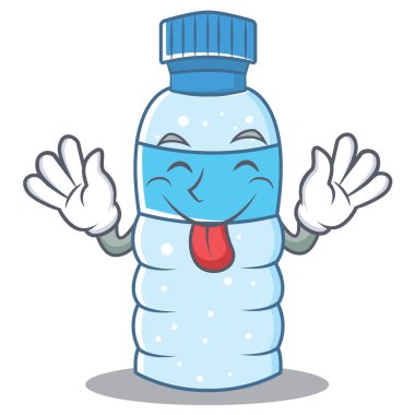 Şişe karakter karikatür tarzı dil