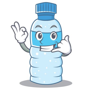 Beni şişe karakter karikatür tarzı ara