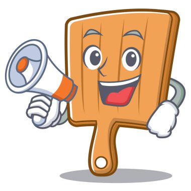 Megafon mutfak kurulu karakter karikatür ile