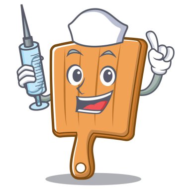 Hemşire mutfak kurulu karakter karikatür