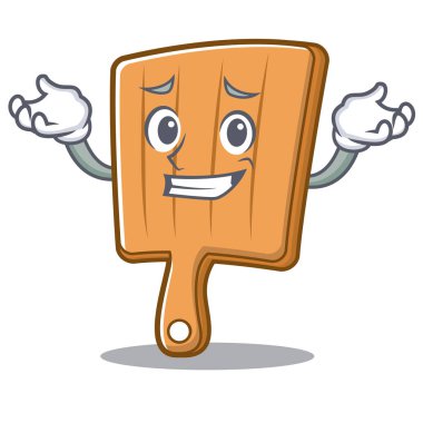 Sırıtan mutfak kurulu karakter karikatür