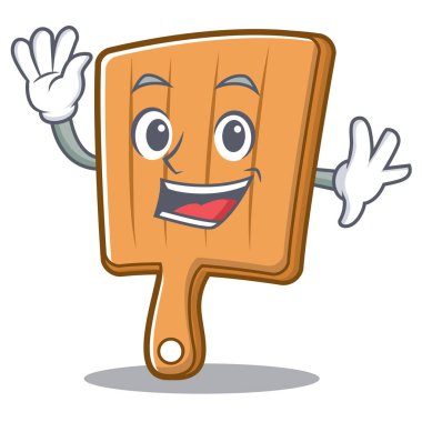 Mutfak kurulu karakter karikatür sallayarak