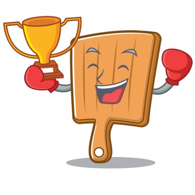 Boks şampiyonu mutfak kurulu karakter karikatür