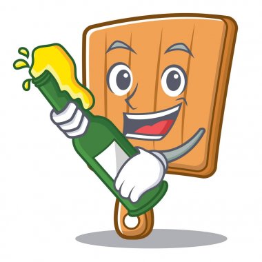 Bira mutfak kurulu karakter karikatür ile