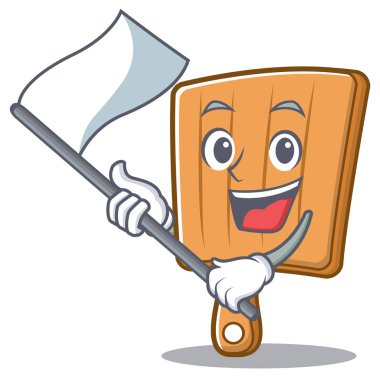 Bayrak mutfak kurulu karakter karikatür ile