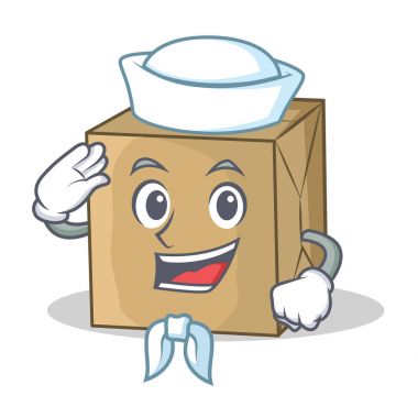 Denizci karton karakter karakter koleksiyonu