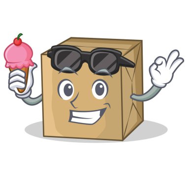 Dondurma karton karakter karakter koleksiyonu ile