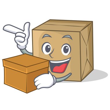 Kutu karton karakter karakter toplama ile