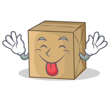 Karton karakter karakter koleksiyonuna dil