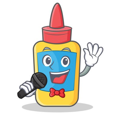 Tutkal şişesi karakter karikatür şarkı