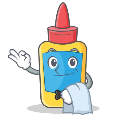 Garson tutkal şişesi karakter karikatür