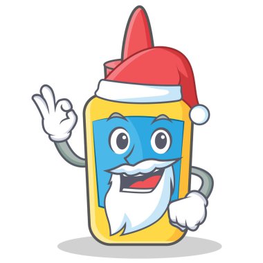 Santa tutkal şişesi karakter karikatür