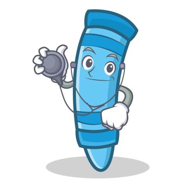 Doktor mum boya karakter karikatür tarzı