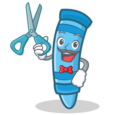 Kuaför mum boya karakter karikatür tarzı