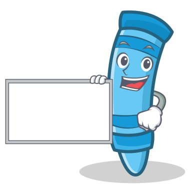 Pano tebeşir karakter karikatür tarzı ile