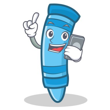 Telefon mum boya karakter karikatür tarzı ile