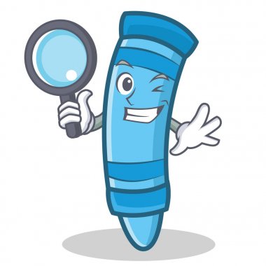 Dedektif mum boya karakter karikatür tarzı