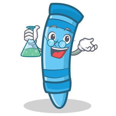 Profesör mum boya karakter karikatür tarzı