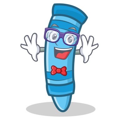 Geek mum boya karakter karikatür tarzı