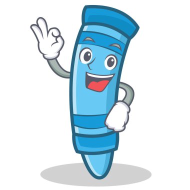 Tamam mum boya karakter karikatür tarzı