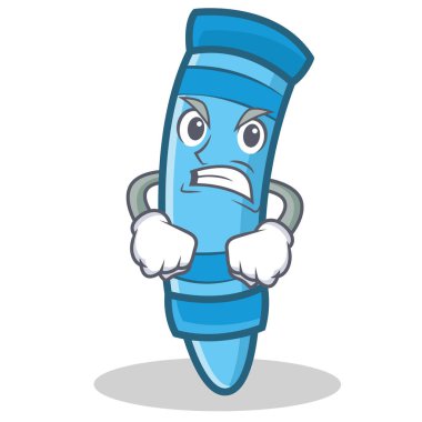 Kızgın mum boya karakter karikatür tarzı