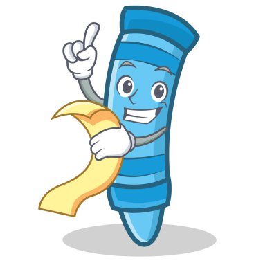 Menü mum boya karakter karikatür tarzı ile