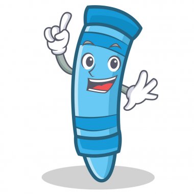 Parmak boya karakter karikatür tarzı