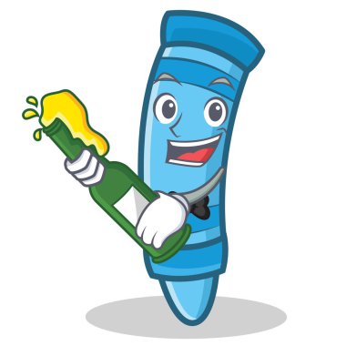 Bira mum boya karakter karikatür tarzı ile