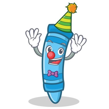 Palyaço mum boya karakter karikatür tarzı