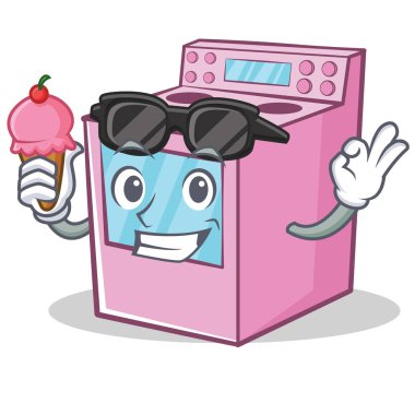 İle dondurma gaz sobası karakter karikatür