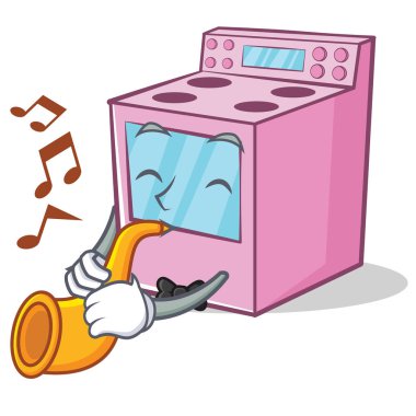 Trompet gaz sobası karakter karikatür