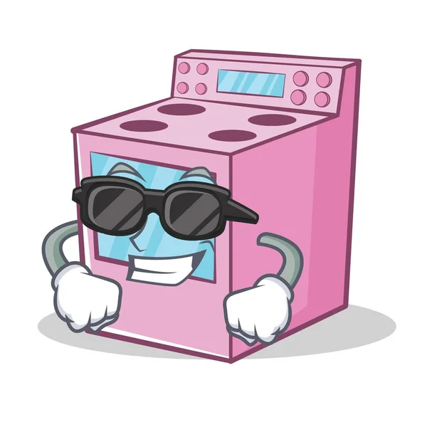 Super cool gas kachel karakter cartoon — Stockvector