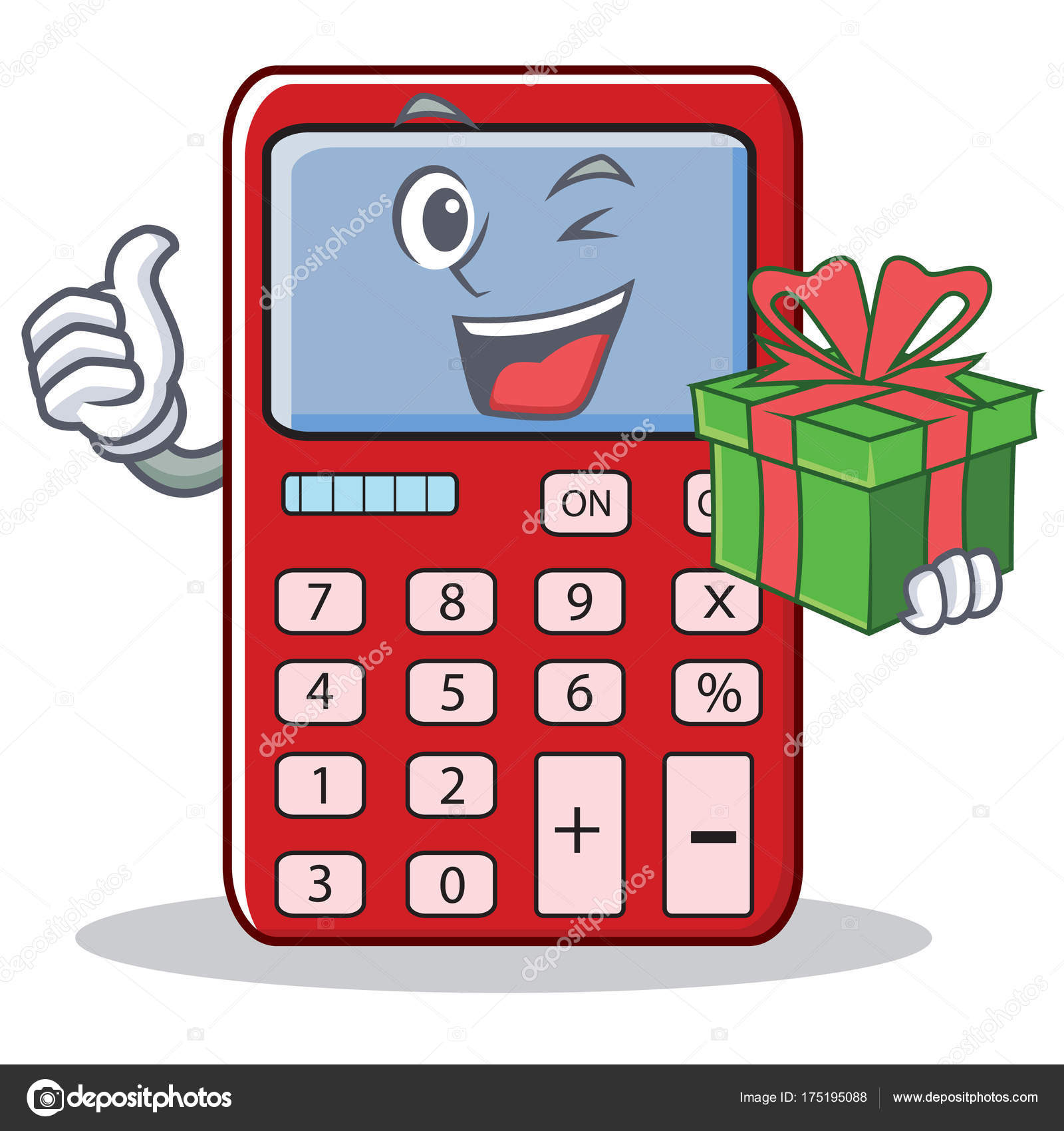 Avec Dessin Animé Mignon Calculatrice De Caractère Cadeau