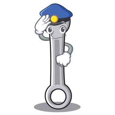 Polis anahtar karakter karikatür tarzı