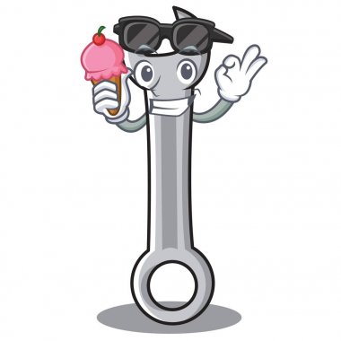 Dondurma anahtar karakter karikatür tarzı ile