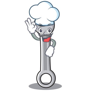 Şef anahtar karakter karikatür tarzı