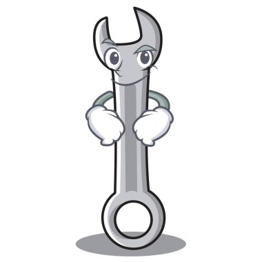 Smirking anahtar karakter karikatür tarzı