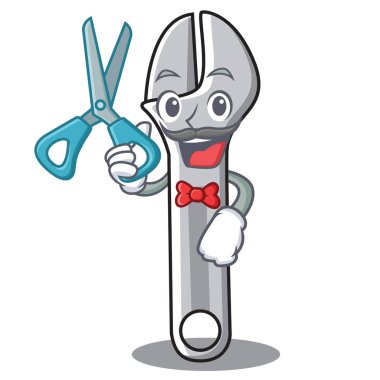 Kuaför anahtarı karakter karikatür tarzı