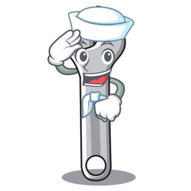 Denizci anahtarı karakter karikatür tarzı