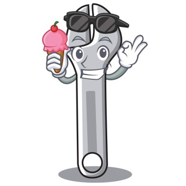 Dondurma Anahtarı karakter karikatür tarzı ile