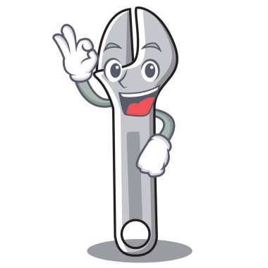 Tamam anahtarı karakter karikatür tarzı