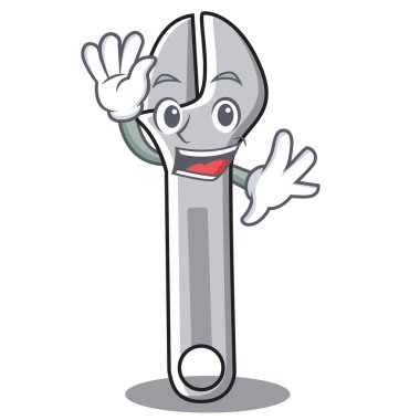 sallama anahtarı karakter karikatür tarzı