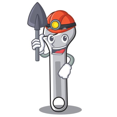 Madenci anahtarı karakter karikatür tarzı