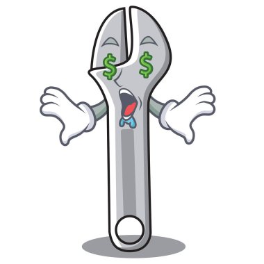 Para göz anahtarı karakter karikatür tarzı