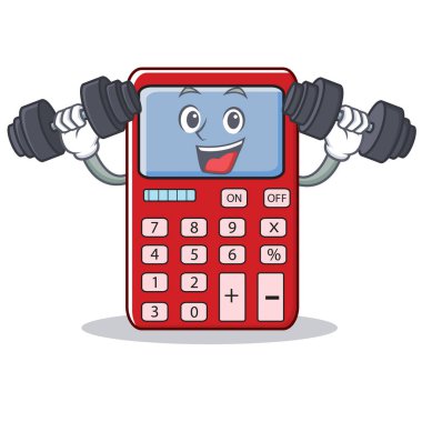 Fitness şirin hesap makinesi karakter karikatür