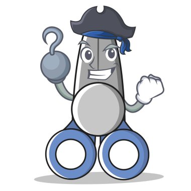 Korsan makas karakter karikatür tarzı