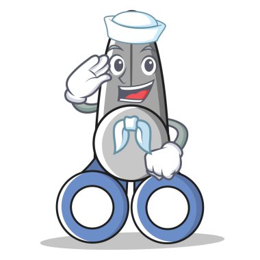 Denizci makas karakter karikatür tarzı